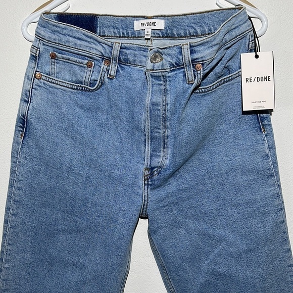Re/Done 70s High Waist Jeans Stove Pipe NAF - Picture 4 of 7
